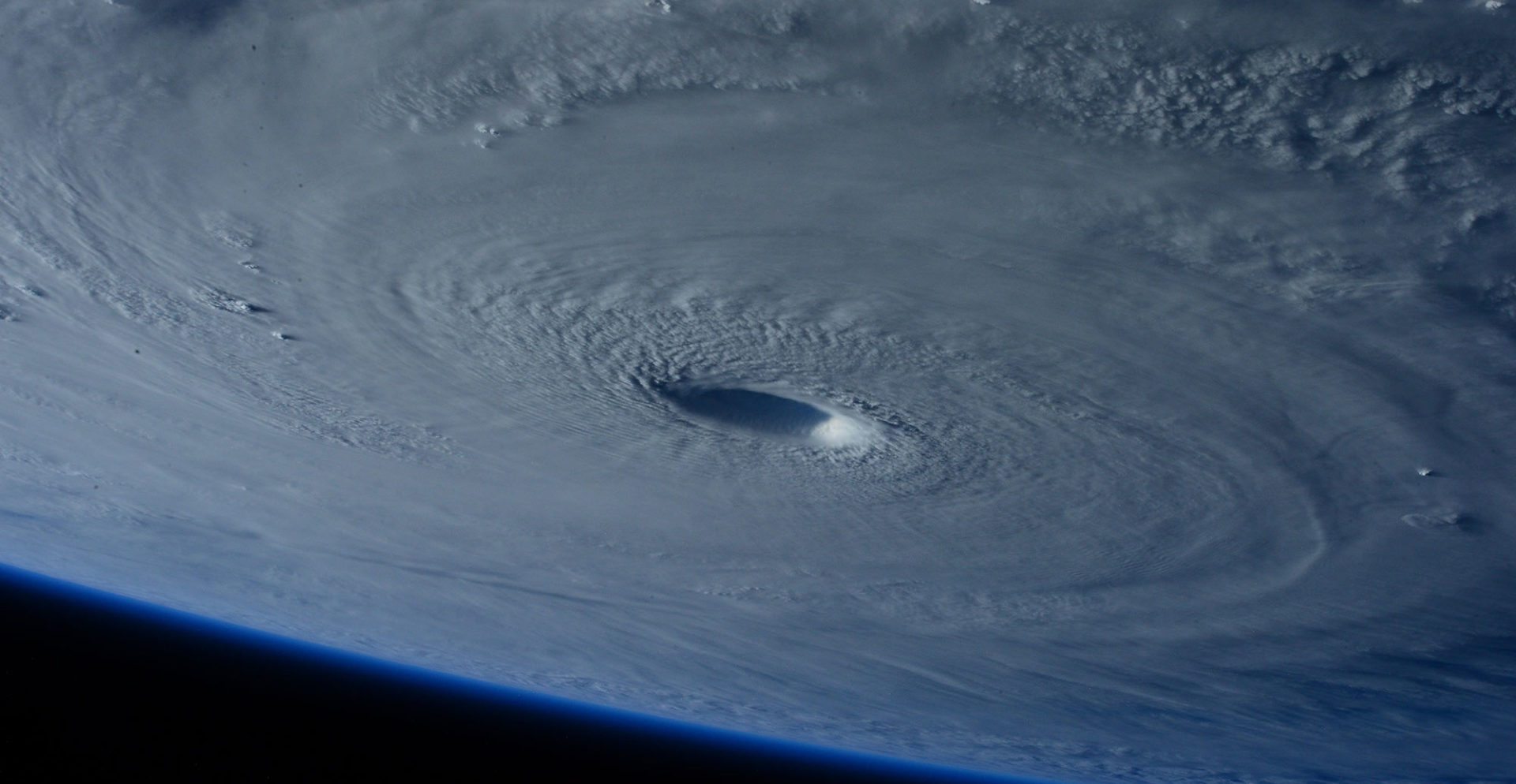 Photograph of a hurricane from space